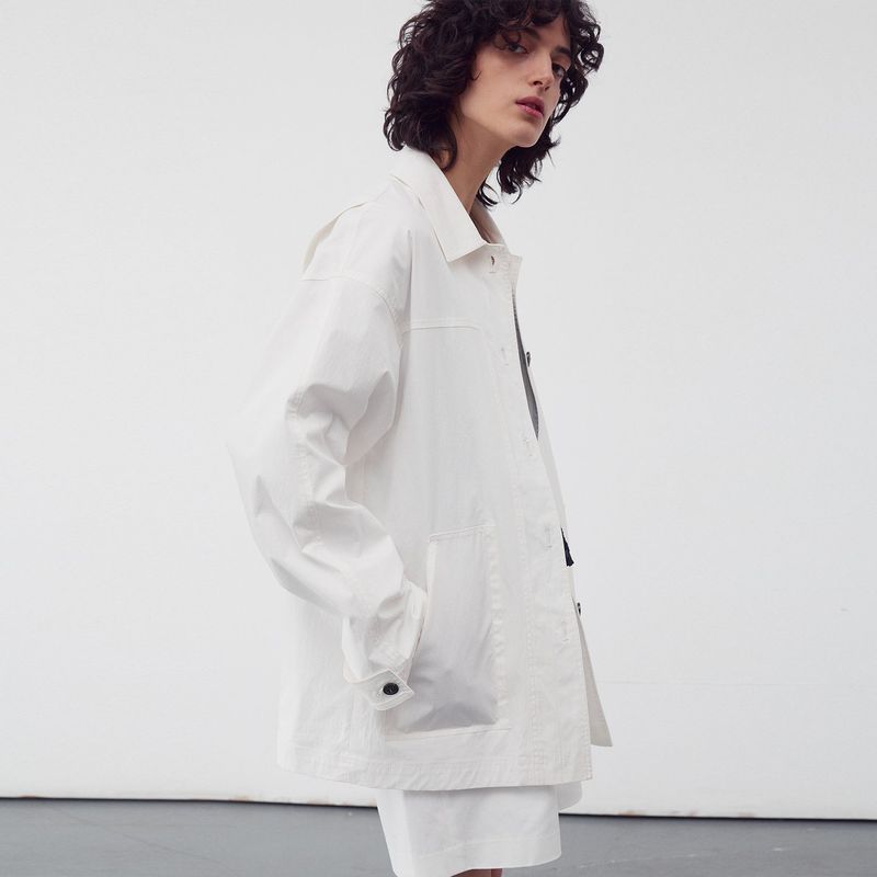 SAFARI SHIRT JACKET WHITE