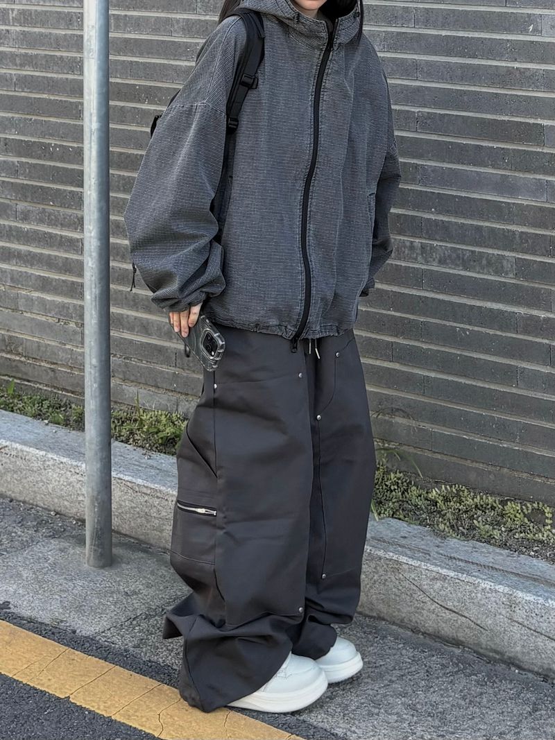 ripstop two-way hood jumper