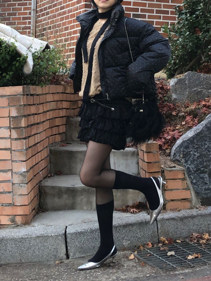 Dot Cubic Puffer Jacket