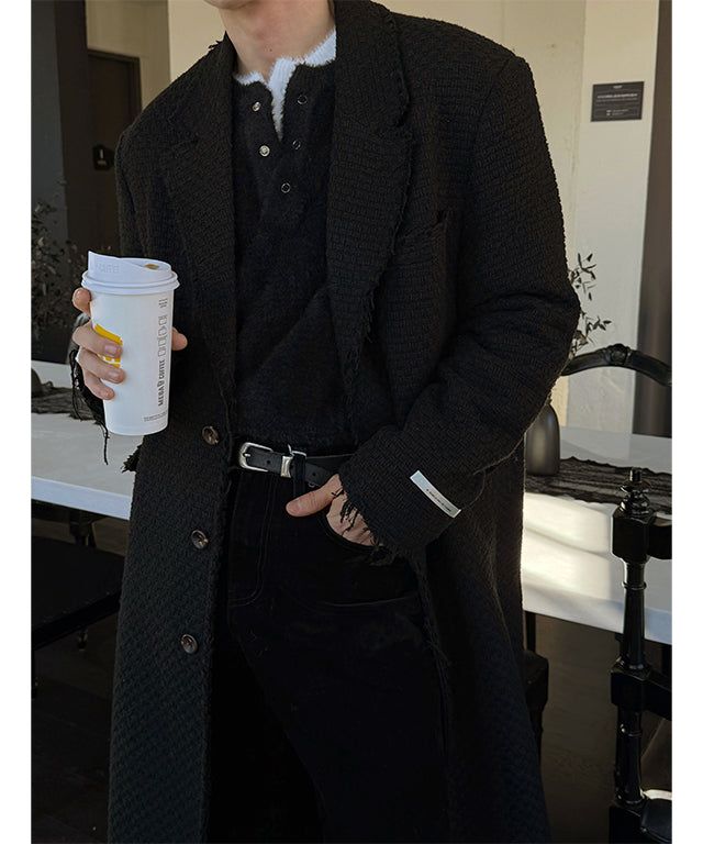 [F/W] Tweed cutting wool coat(2color)