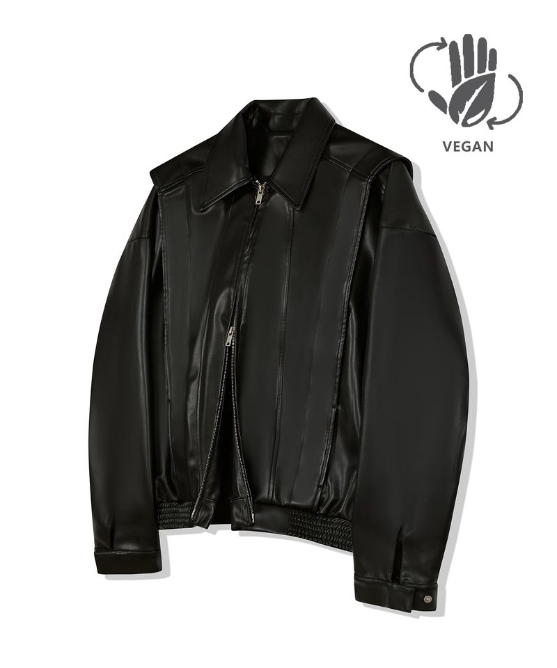 standard error（スタンダードエラー）の「87-STAN028 [Vegan Leather] Multi Placket Leather Jacket Black（Jackets/Outerwear）」