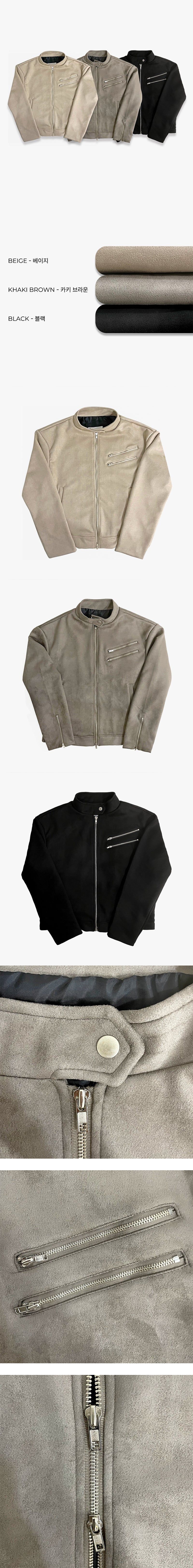[F/W] Double zipper suede jacket(3color)
