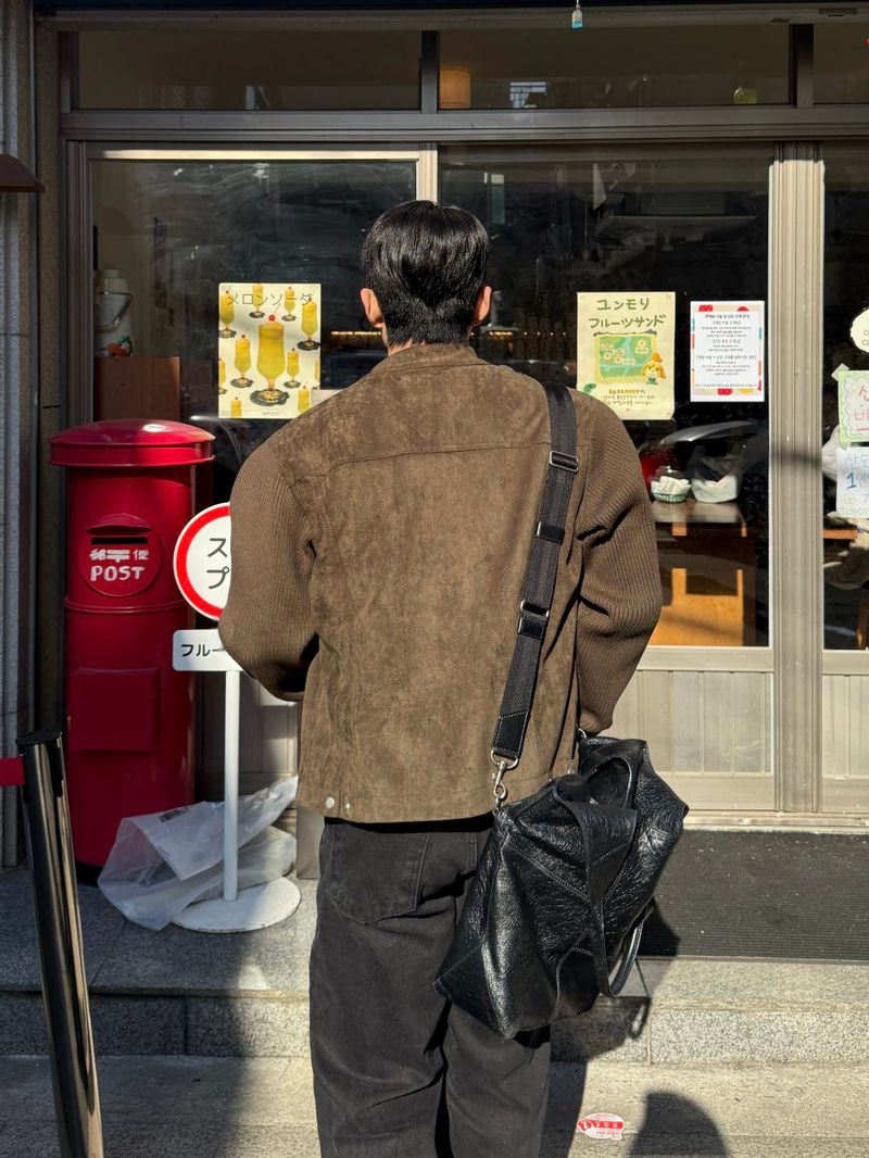 Owen knitwear suede jacket