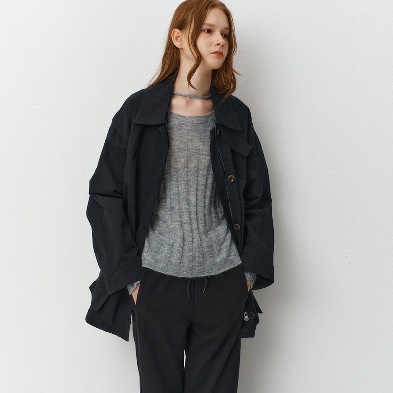 String Boat Neck Knit_2Color