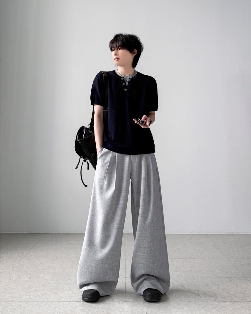Maple Linen Wide Slacks