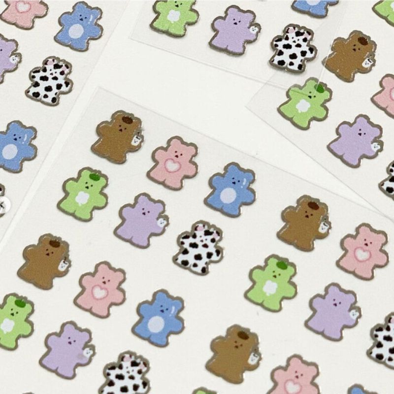 Super cute chanibear Metal sticker Set B