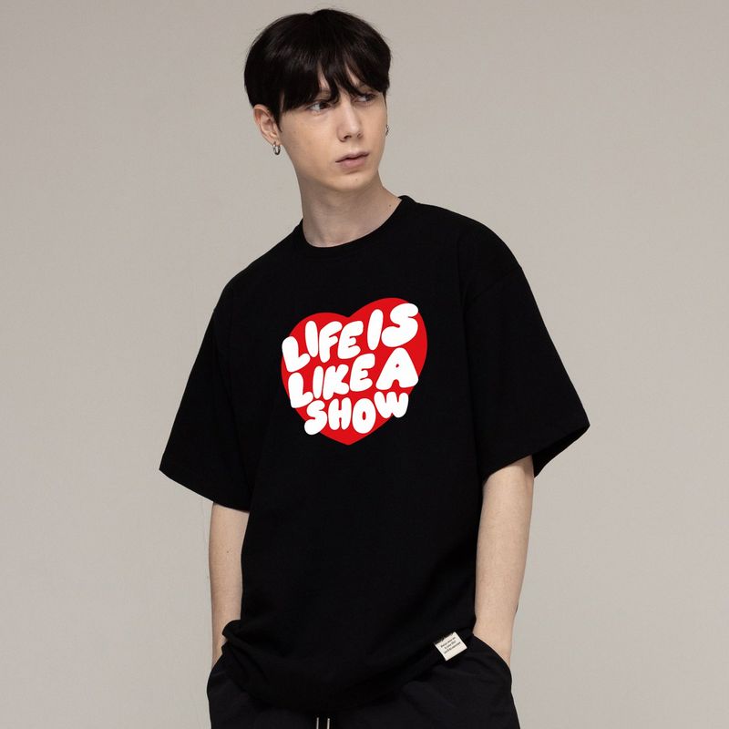 GRAVER（グレーバー）の「Life Love Heart Short Sleeve T-shirt（Tops）」
