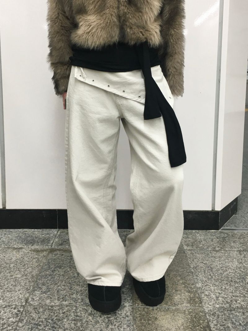 Eyelet Steel Lap Scarf Pants (3c)