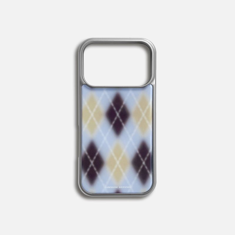 ARGYLE BLUR CASE_SANDY SKY (silver epoxy)