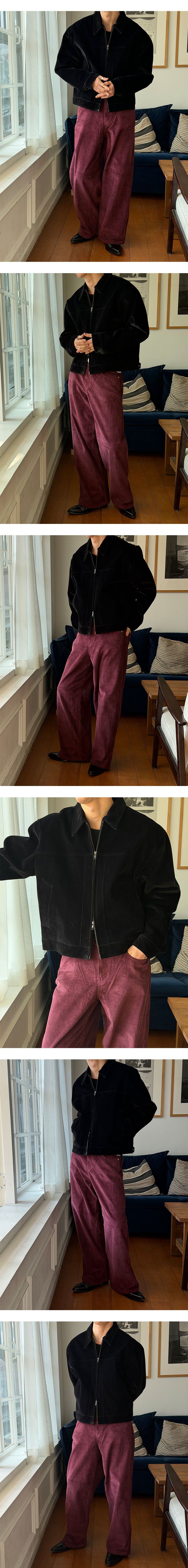 [F/W] Velvet biker collar jacket(2color)
