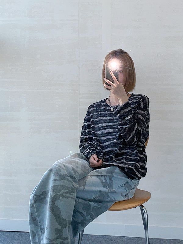 (UNISEX) Sys Loose See-through Knit
