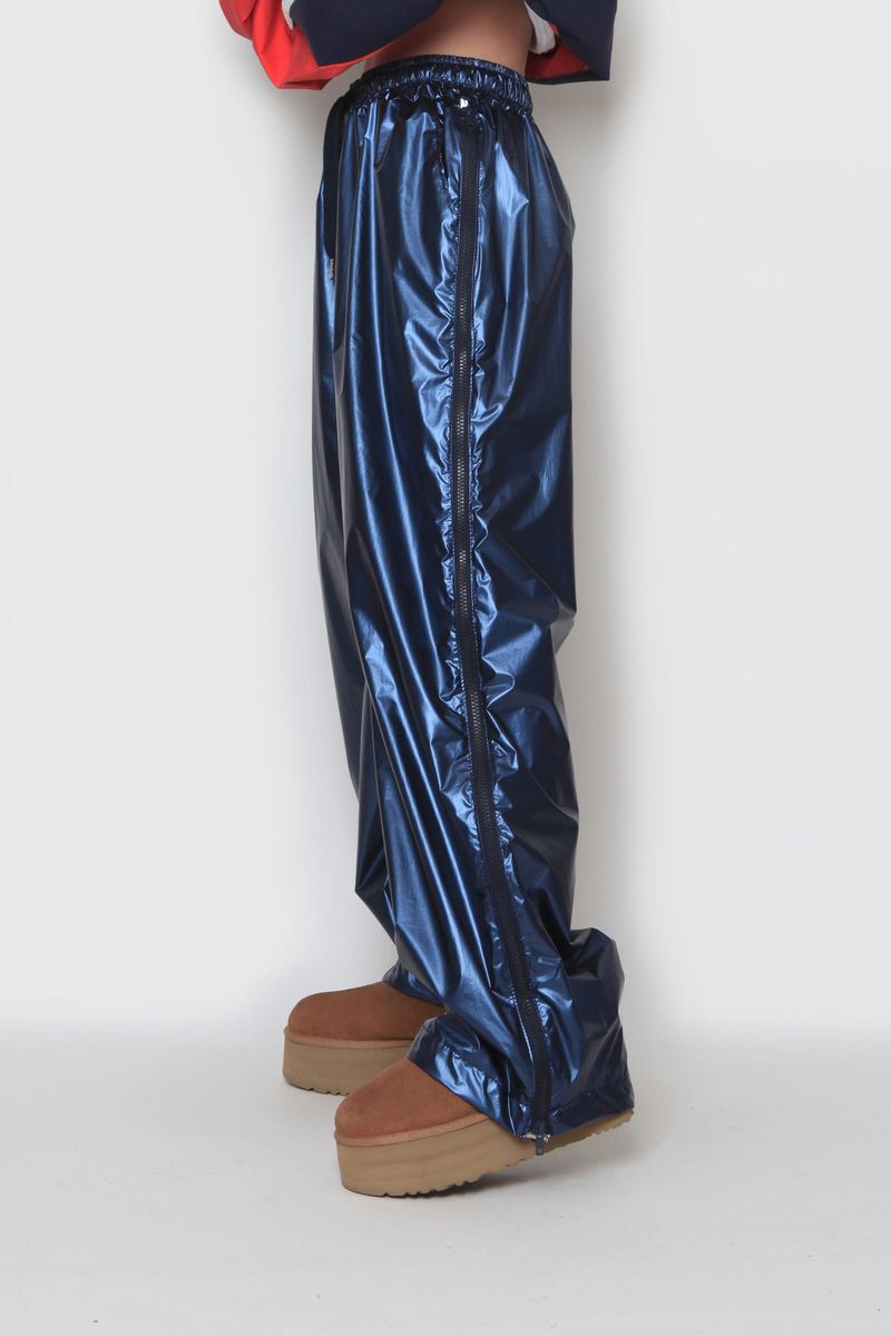 metal side zipper pants