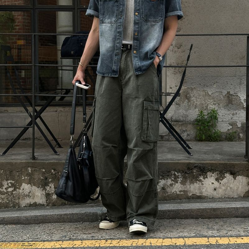 lemenne（ルメンヌ）の「LMN Crack Washing Parasuit Cargo Pants (3 colors)（Pants）」