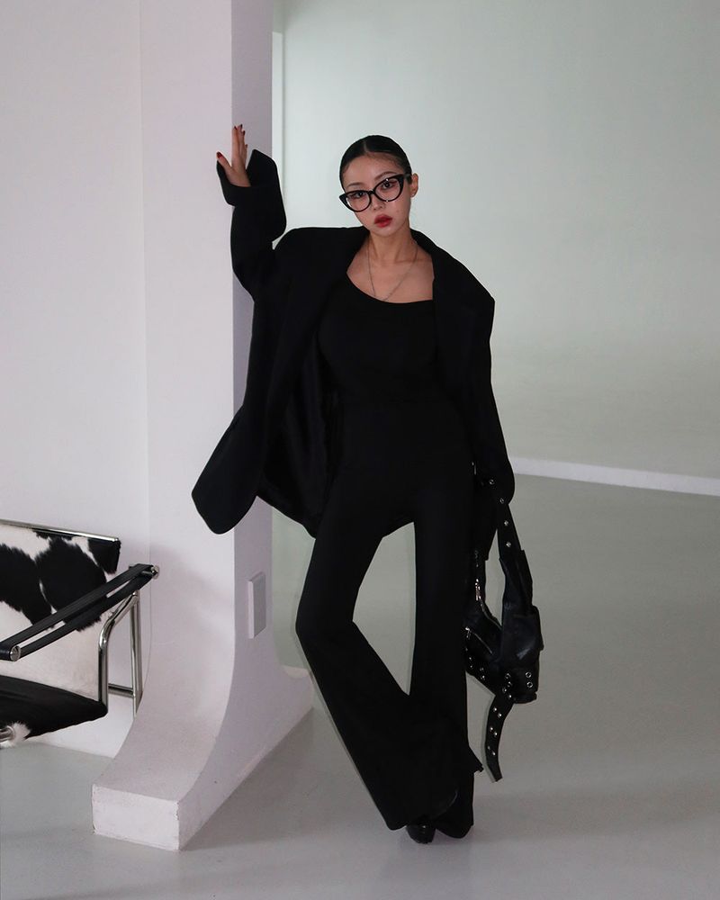 Backless body bootcut jumpsuit
