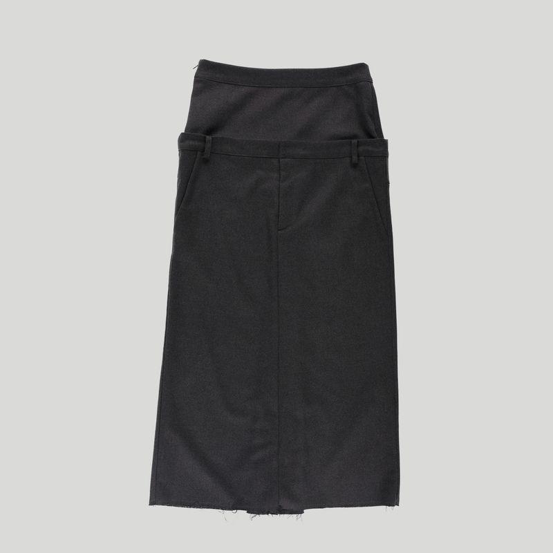 DOUBLE WAIST MAXI SKIRT