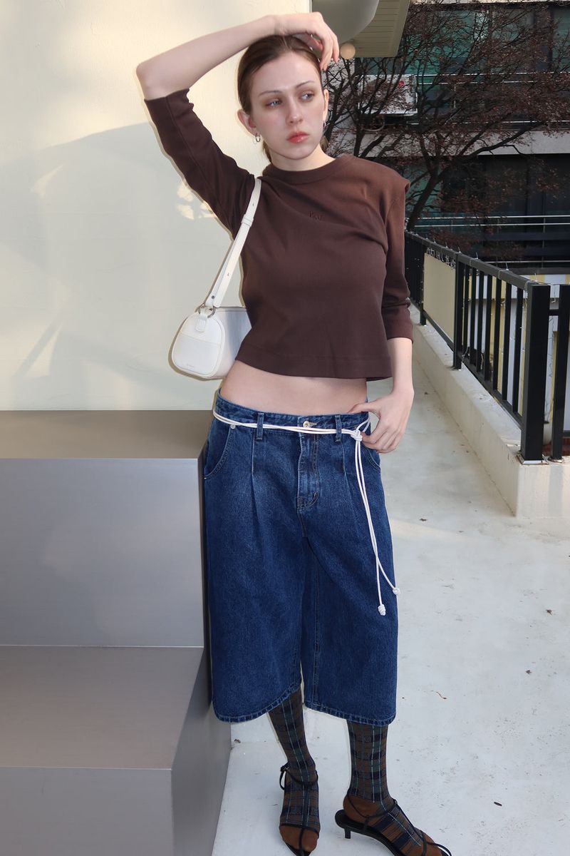 Loventina（ラヴェンティナ）の「SILKET BIO 3/4 TOP_BROWN（Tops）」