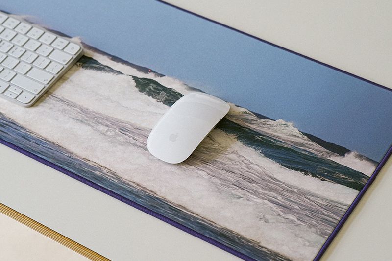 blue bada desk mat