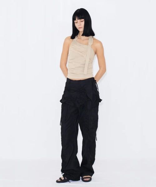 SHEER HALTERNECK TOP