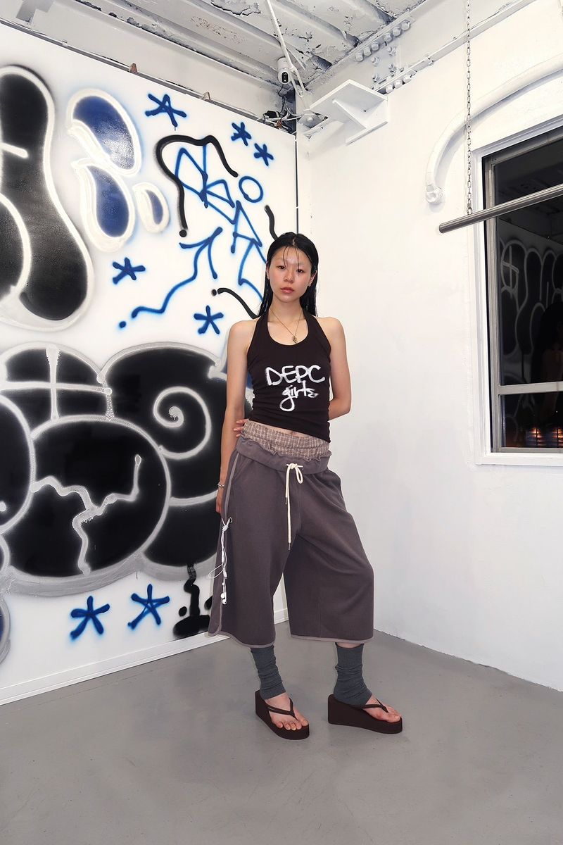 DEPC（デプク）の「LOGO HALTER TOP - BROWN（Tops）」