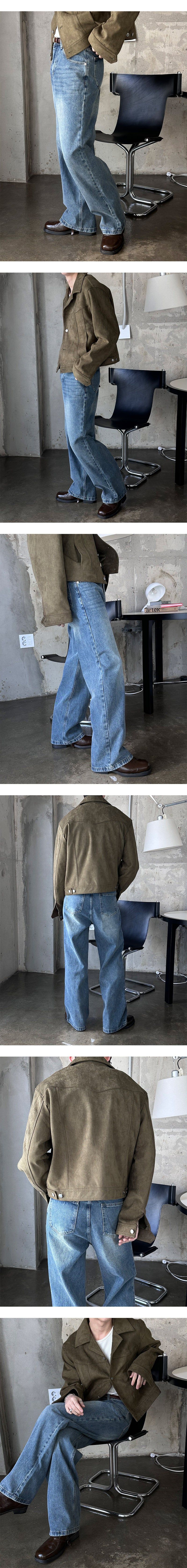 [Unisex] Basic semi wide denim pants(4color)
