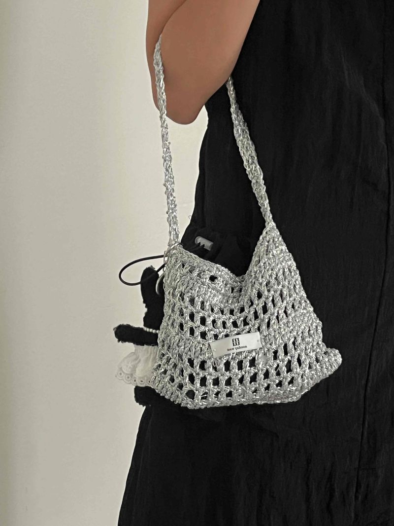 mondaywool（マンデーウール）の「シルバーネットバッグ（バッグ）」