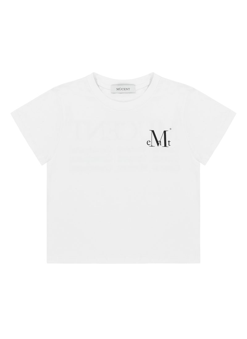 SLOGAN HALF T (Crop, Loose fit)
