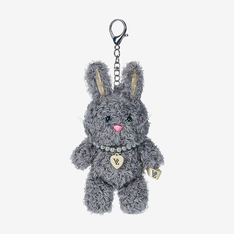 VARZAR（バザール）の「オッドアイパピーバニーキーリング / グレー（トイ/キーホルダー）」