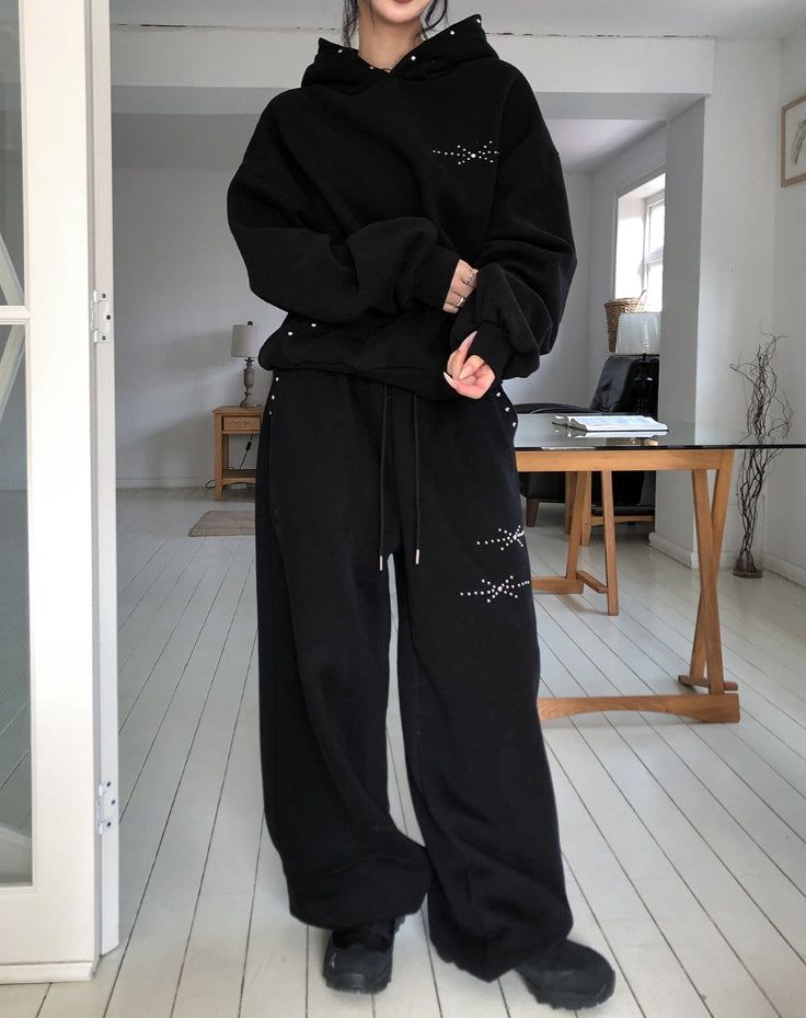 Glint Brushed Fleece Studded Training Pants