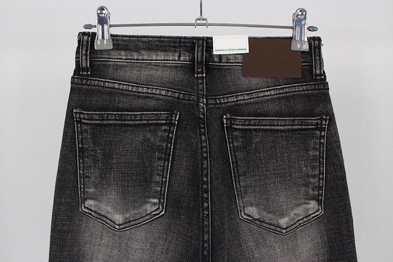SMOKY GREY BOOTS CUT DENIM