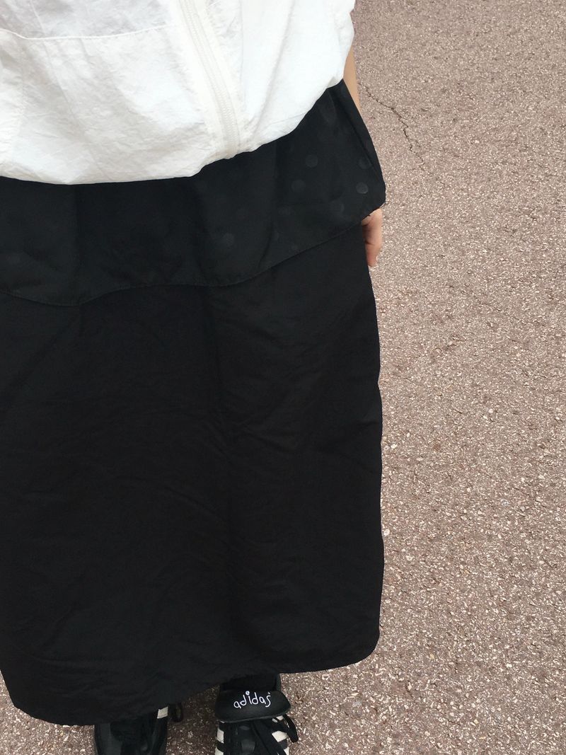 Dot Layering Balloon Skirt (2c)  