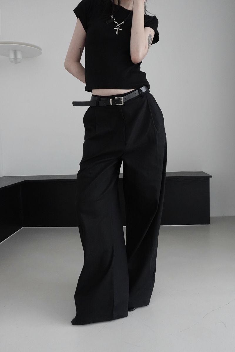 treed basic pants (2color)