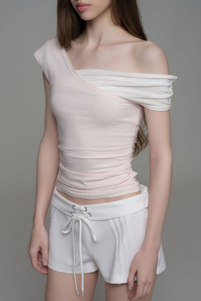 Soft blend layered top, Baby Pink