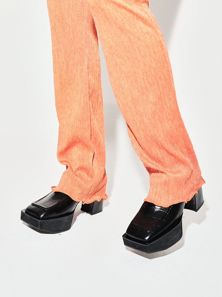 SQUARE TOE MULE-BLACK