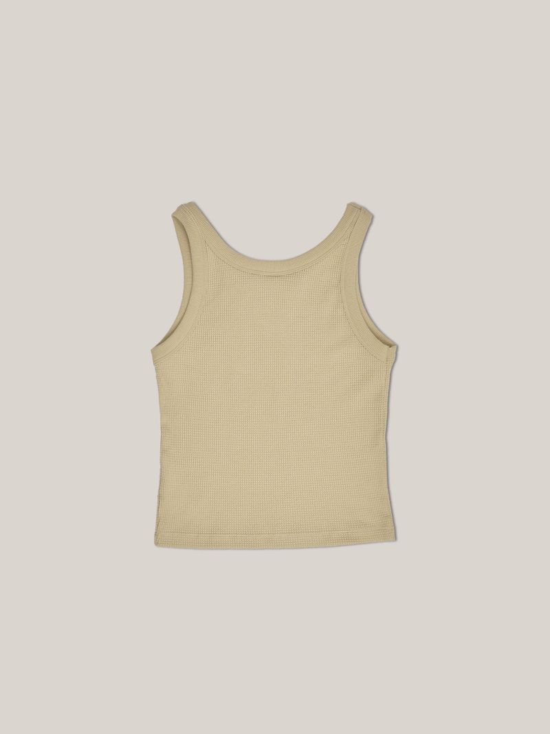 WAFFLE COTTON TOP [ LIME ]