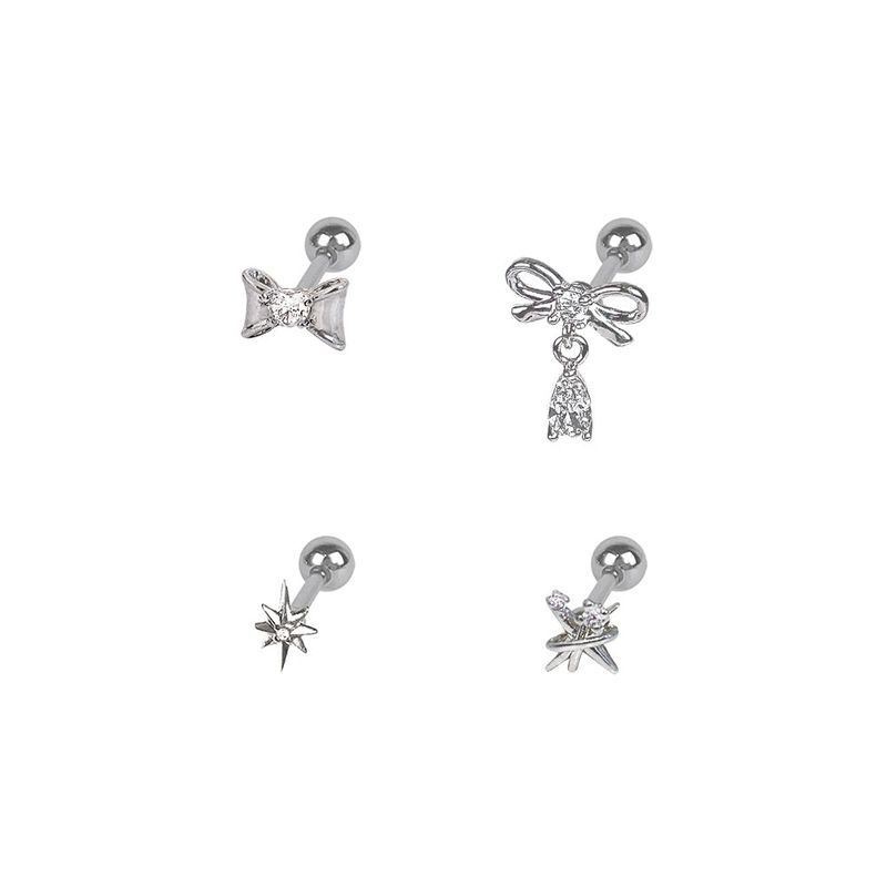 VVV（ブイブイブイ）の「[SET]キュービックリボンドロップピアス（アクセサリー）」