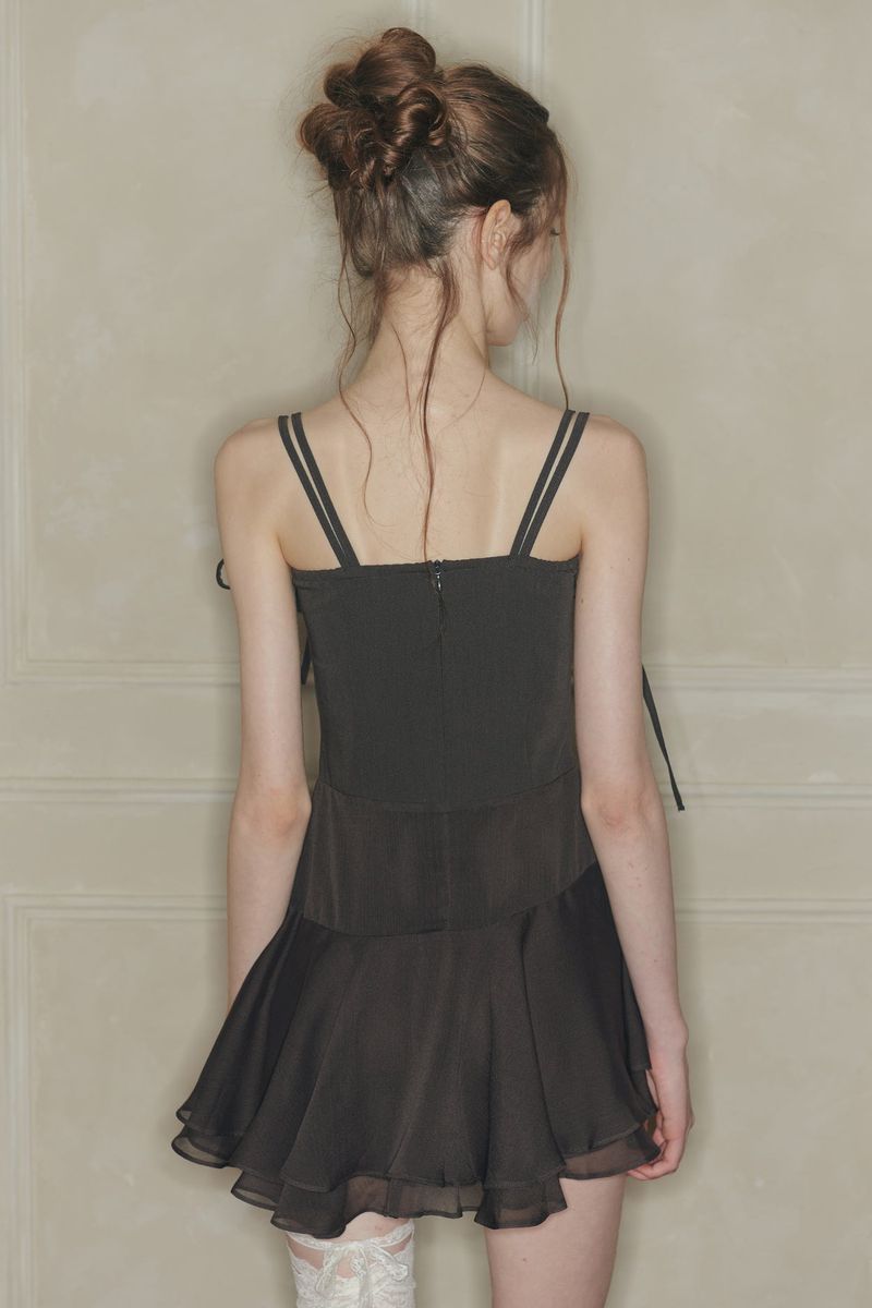 HEART RIBBON DRESS brown