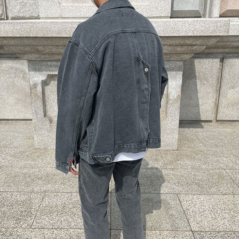 ASCLO Back Button Denim Jacket (3color)