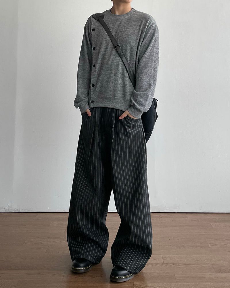 Obi Button Crop Knit