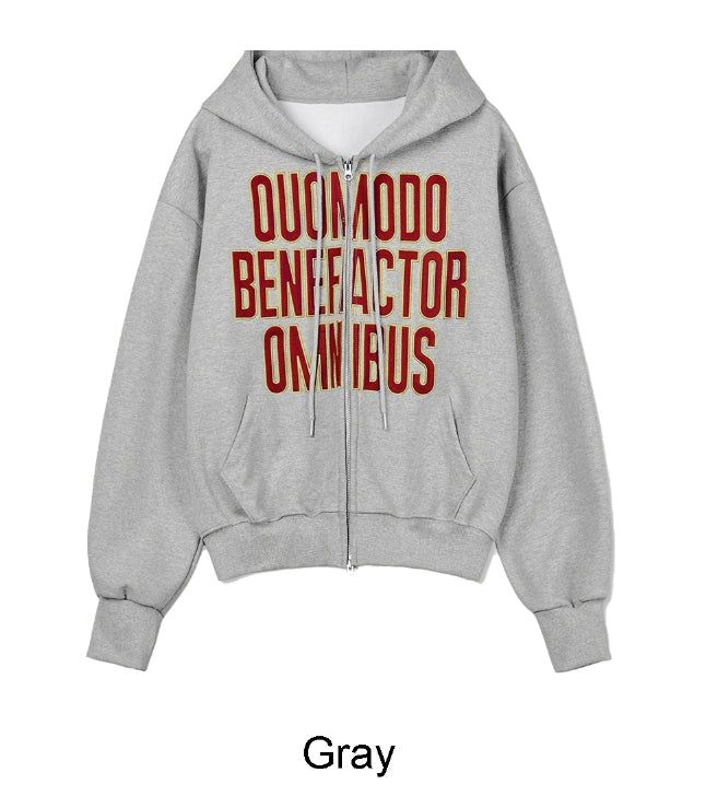 Ender Patch Crop Hood Zip-Up