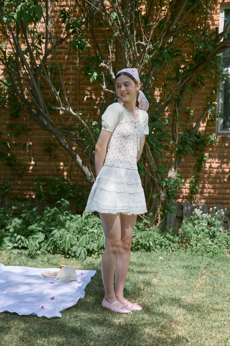 DOT FRILL SKIRT (2 COLORS)