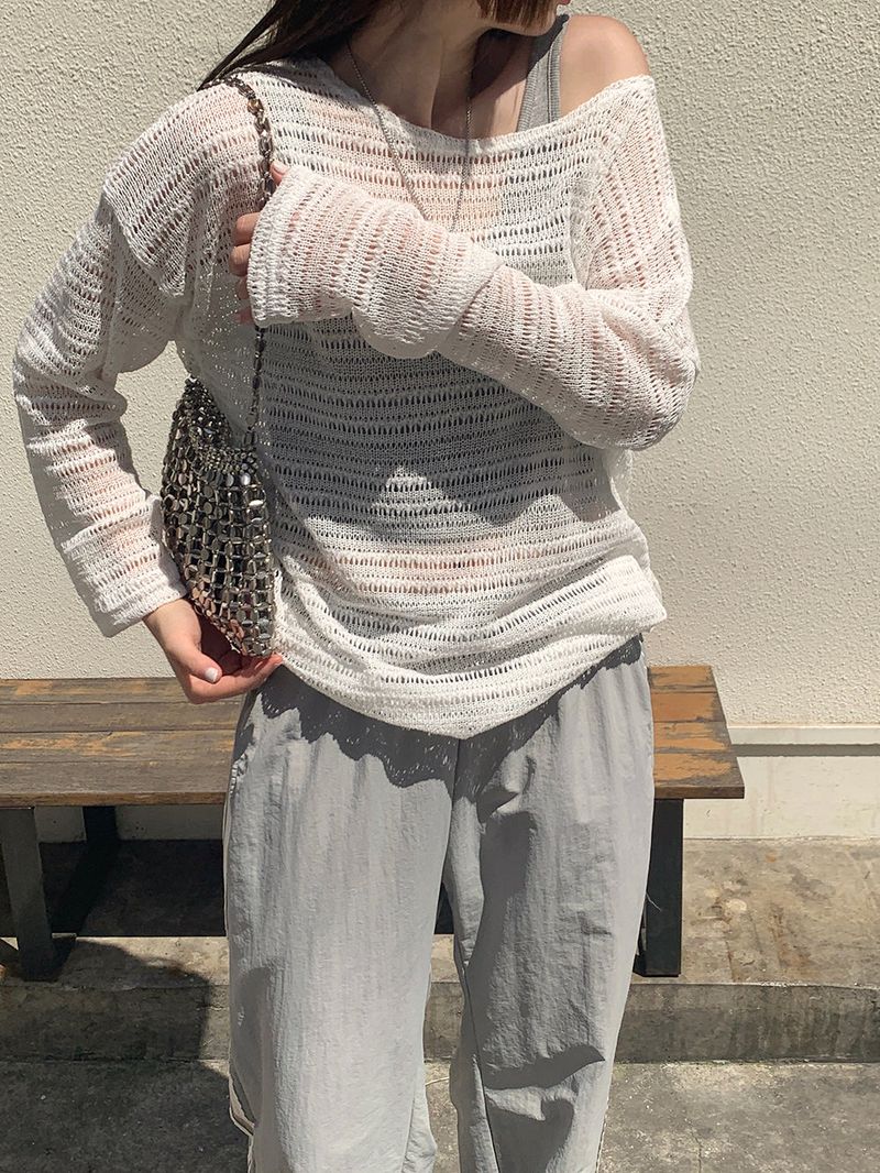[MADE] Rollton nylon lace track bendable pants