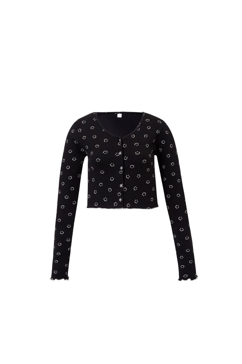 smile cardigan black