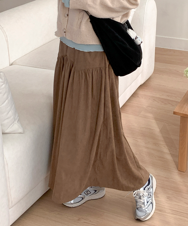 corduroy long skirt