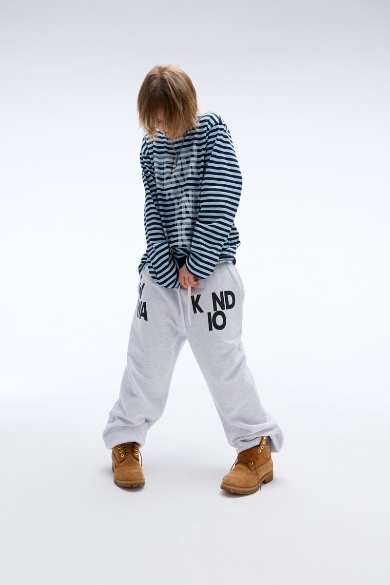 Weekend warrior typography printing long pants (Melange)