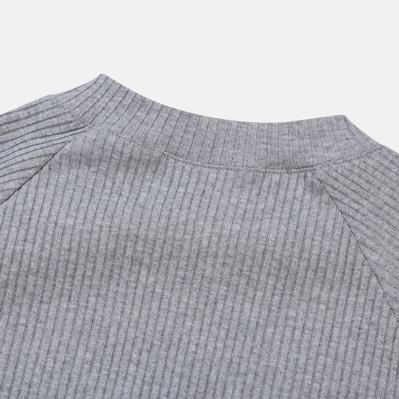Run ribbed side muscle long sleeve tee