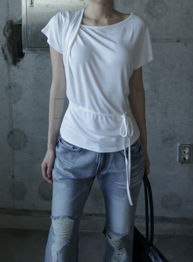 Wallen Unbalance Drape Tee