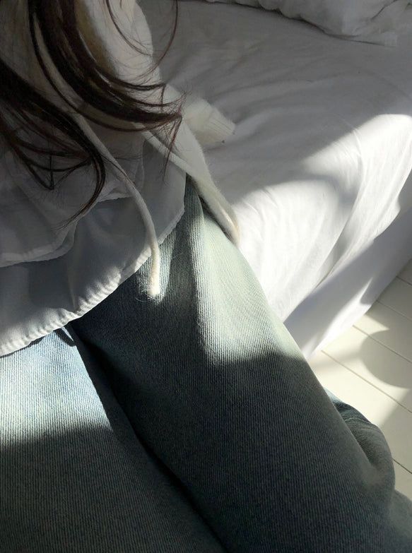 Dero Cut Washing Denim Wide Pants