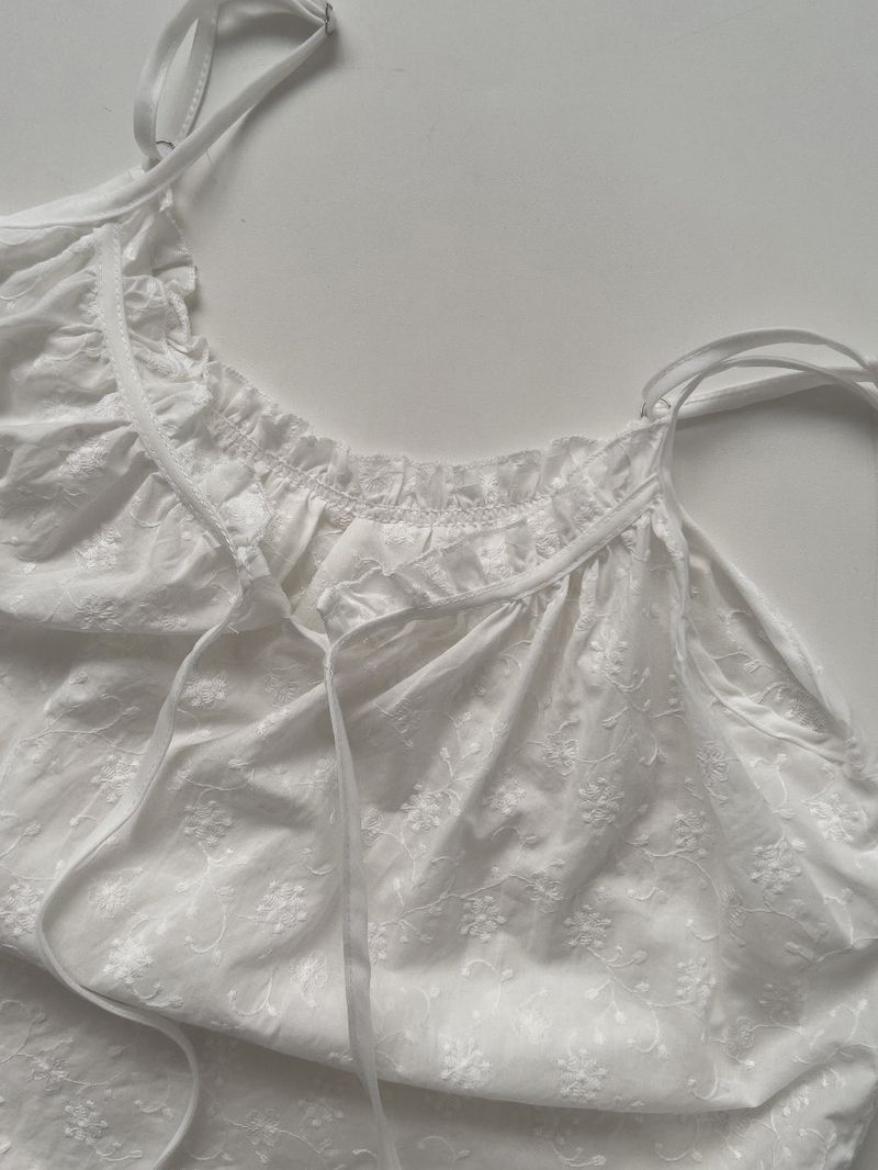 Jacquard Cotton Flare Bustier