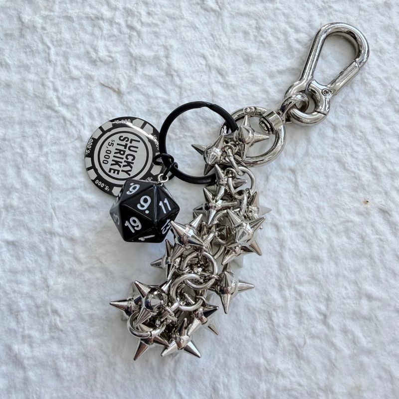 Spike Dice Key Charm