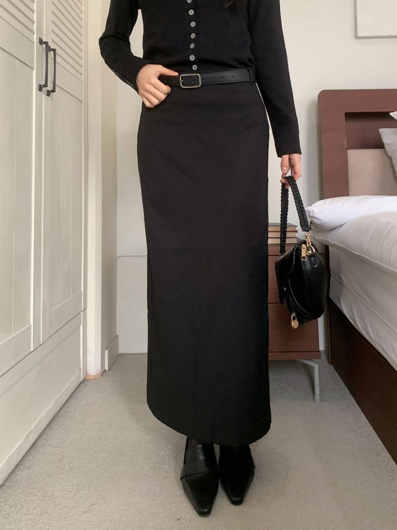 スレートバックスリットロングマキシスカート